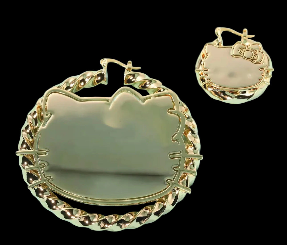 HK Gold Hoop Earrings