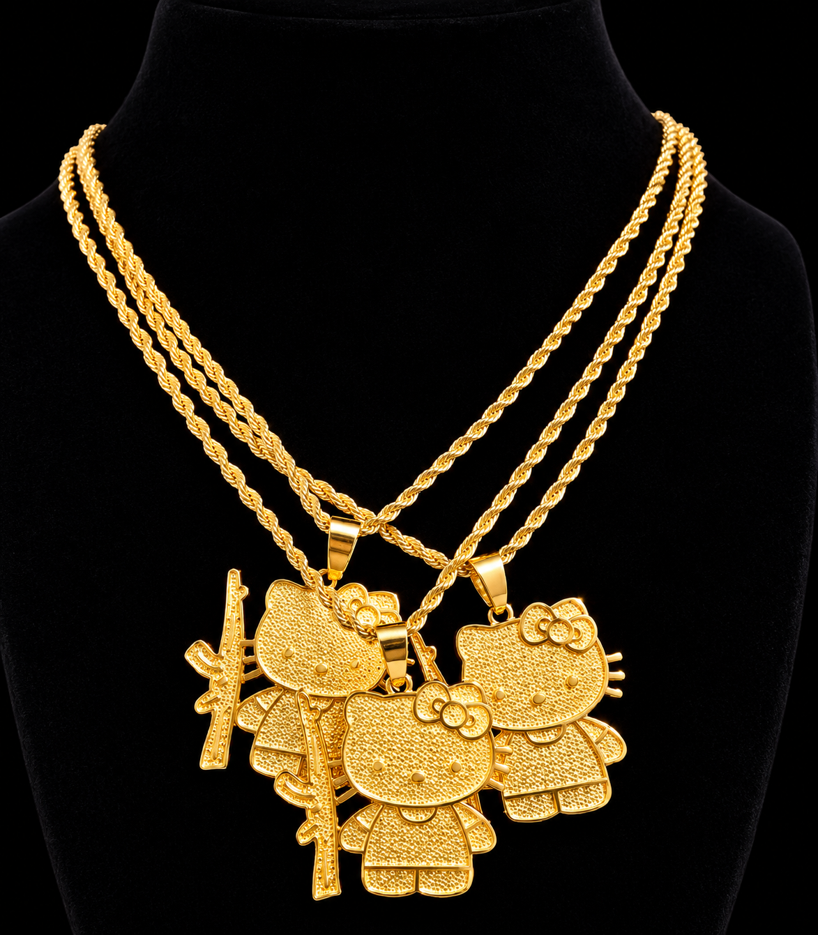 Golden Kitty Blicky Necklace