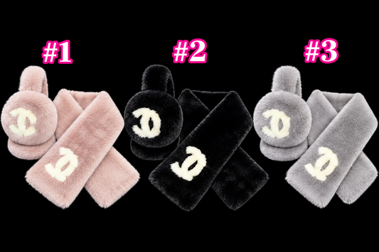 Luxe Plush Winter Scarf & Earmuff Set