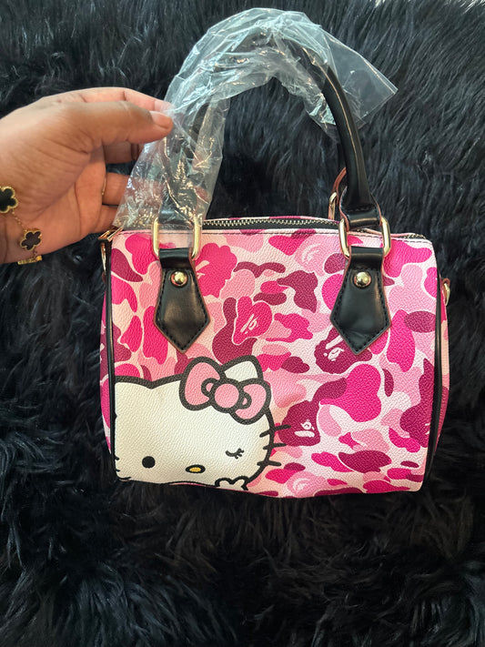 HK Pink Camouflage Pillow Bag