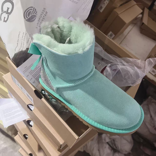 Tiffany Blue Rhinestone Boots