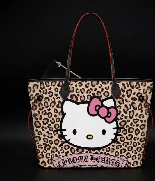 Chrome Leopard HK Tote