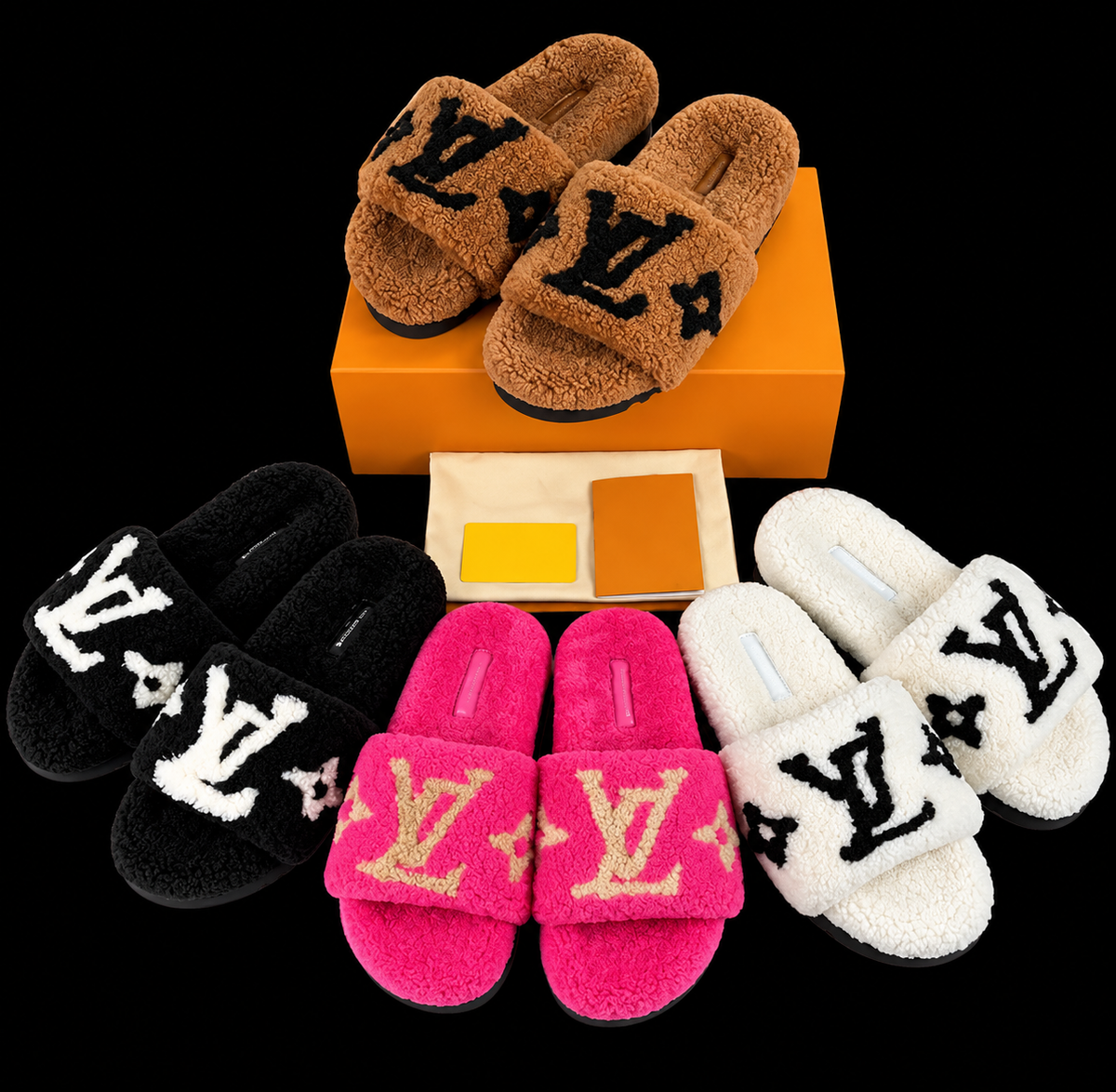V Wool Slippers