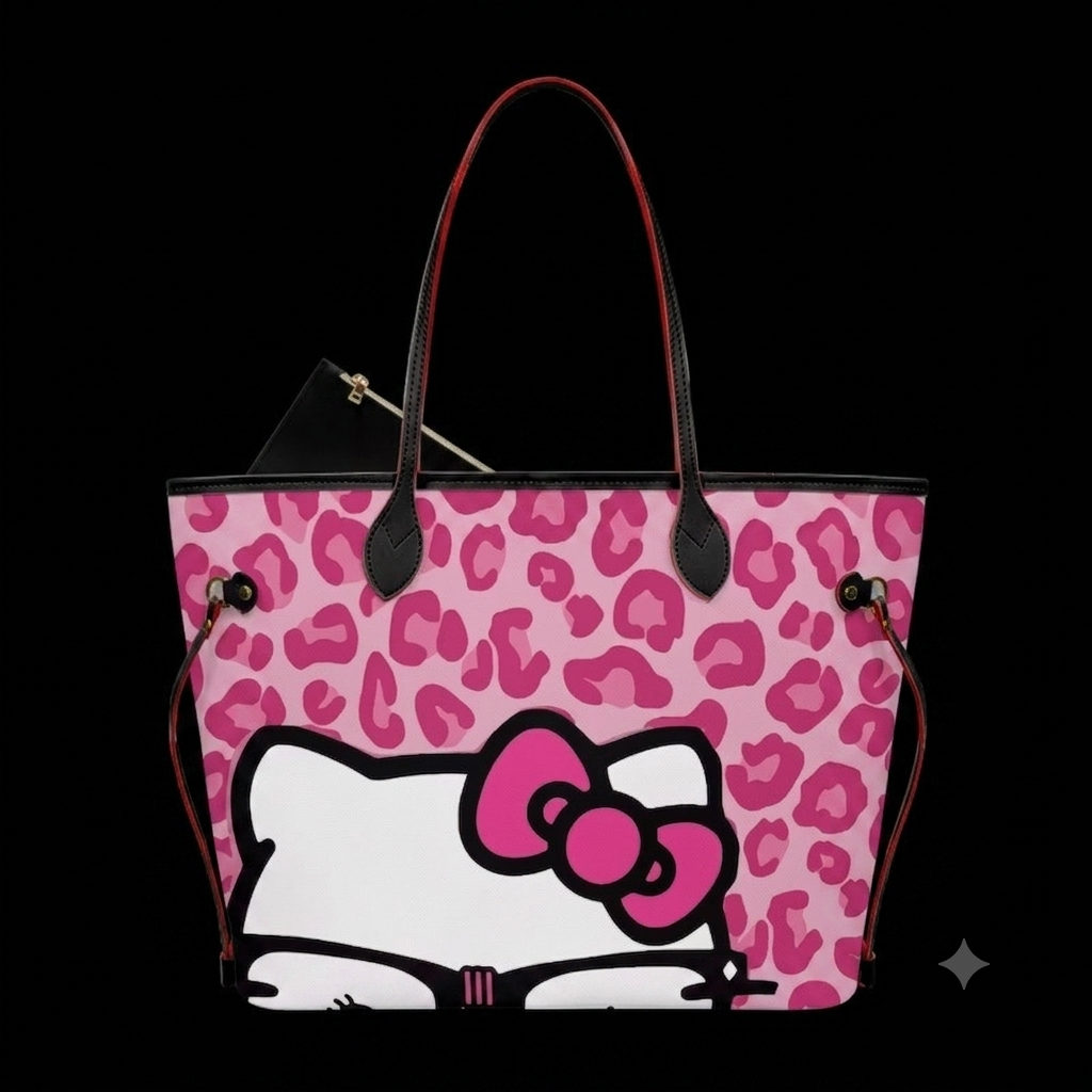 HK Glasses Leopard Tote